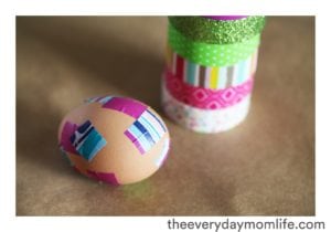 Decorating Easter Eggs with Washi Tape