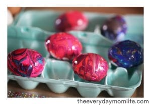 Nail Polish Tie-Dyed Easter Eggs