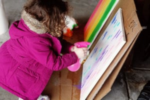 Rainbow Canvas Craft Project for Kids
