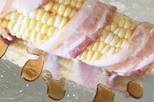 Bacon Wrapped Corn Cob