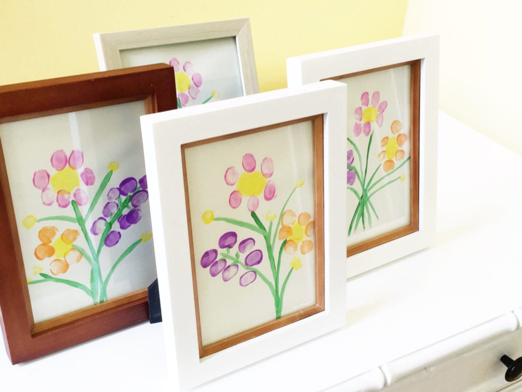 Fingerprint Flower Bouquets For Mother's Day