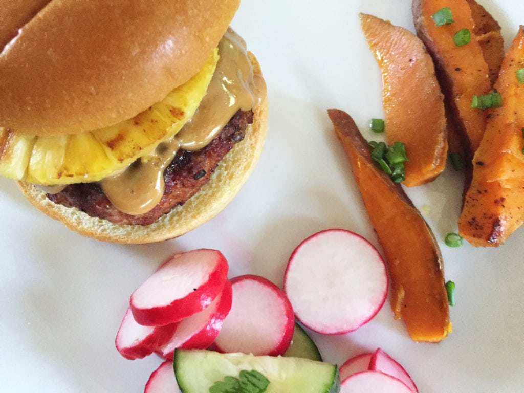 Ginger Soy Sauce Pork Burger