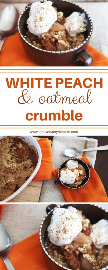 White peach and oatmeal crumble - The Everyday Mom Life