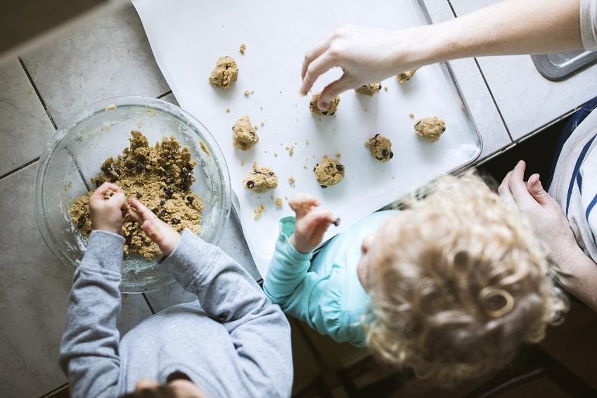 Children Helping Make Cookies