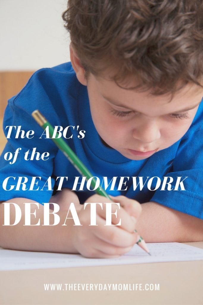 homework debate - The everyday mom life