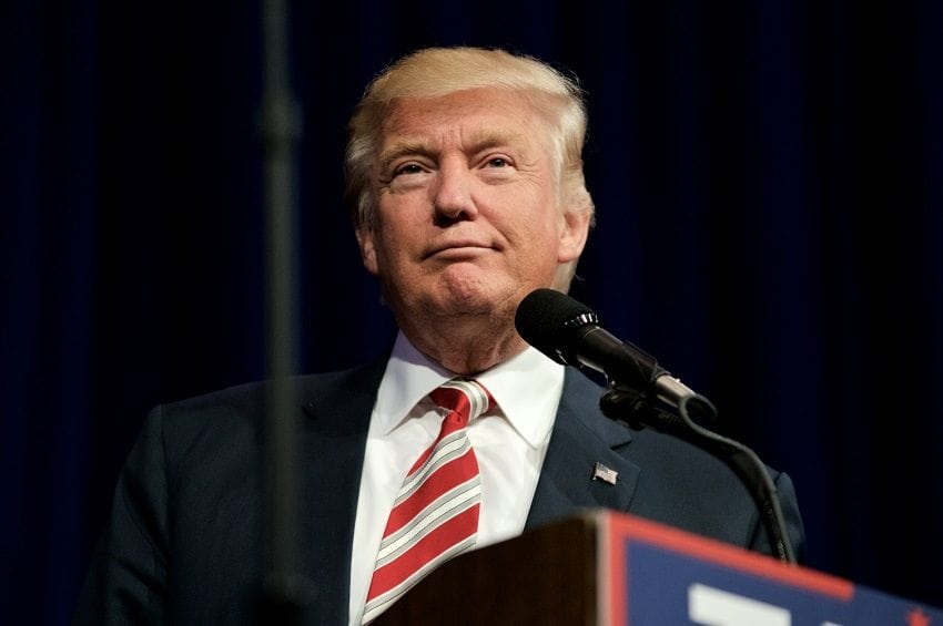 Republican presidential candidate Donald Trump Rallies in Aston, PA