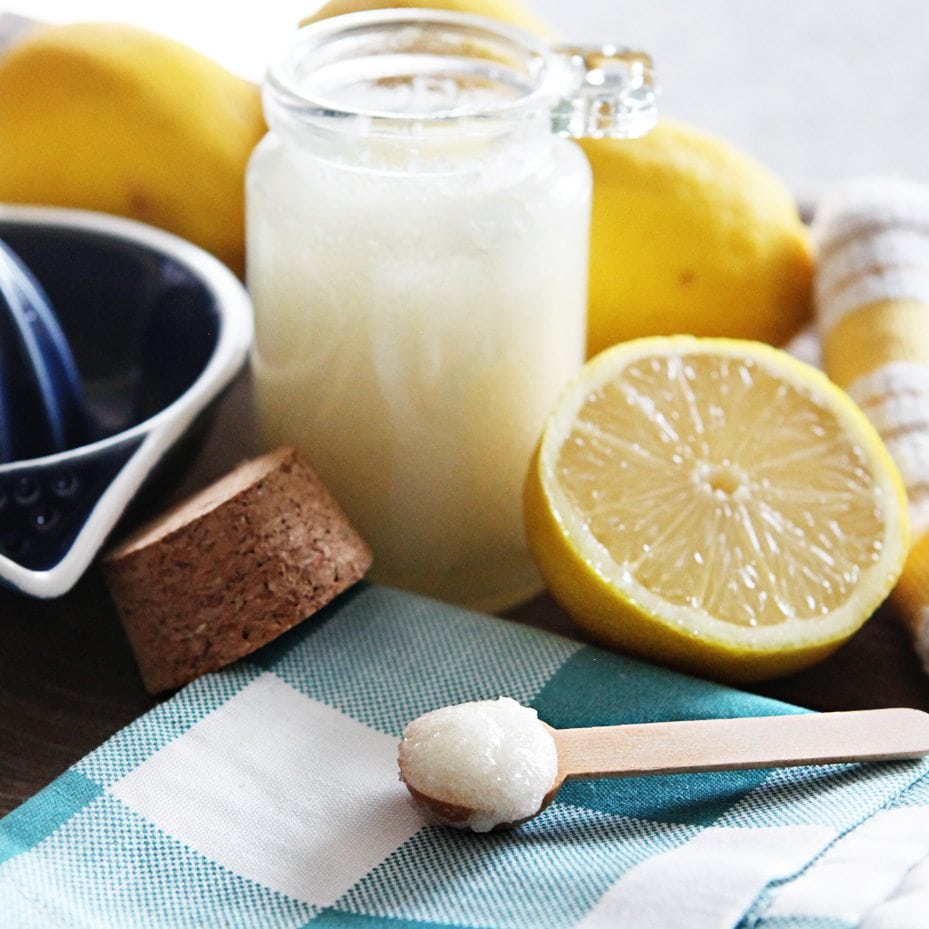 homemade lemon body scrub