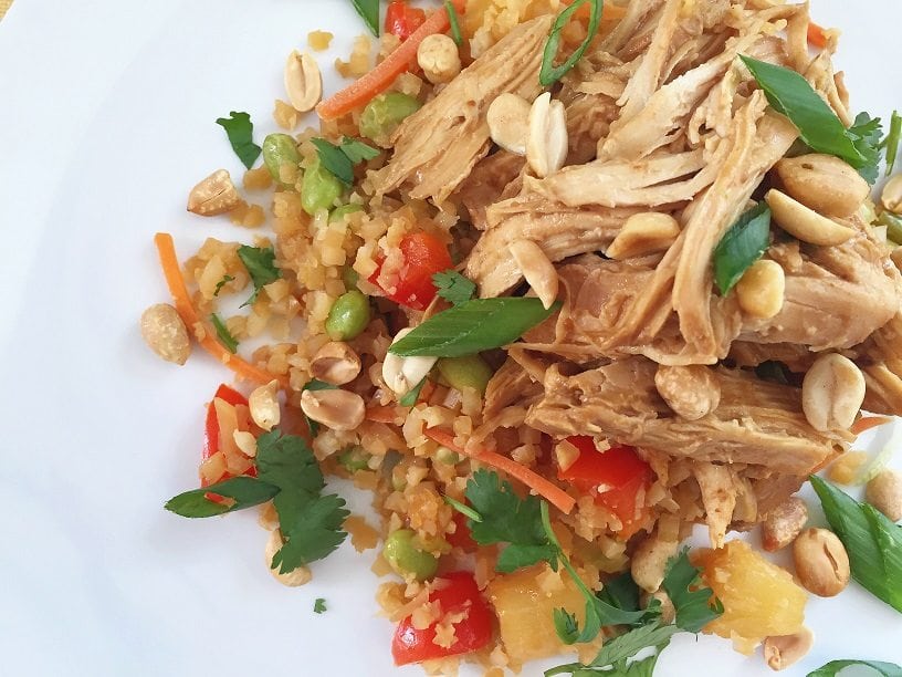 slow cooker thai peanut chicken - The everyday mom life