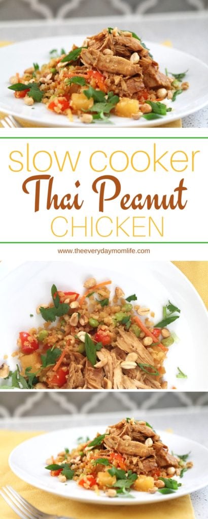 slow cooker thai peanut chicken - The everyday mom life