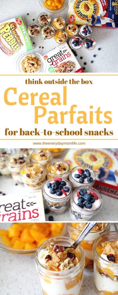 cereal parfaits for after school snacks - The Everyday Mom Life