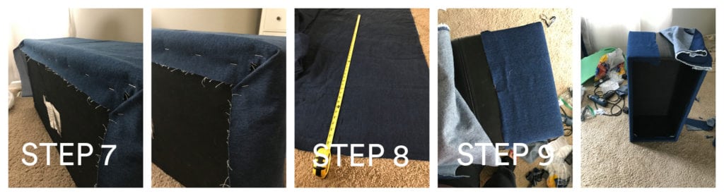 no sew storage ottoman upcycle - The Everyday Mom Life