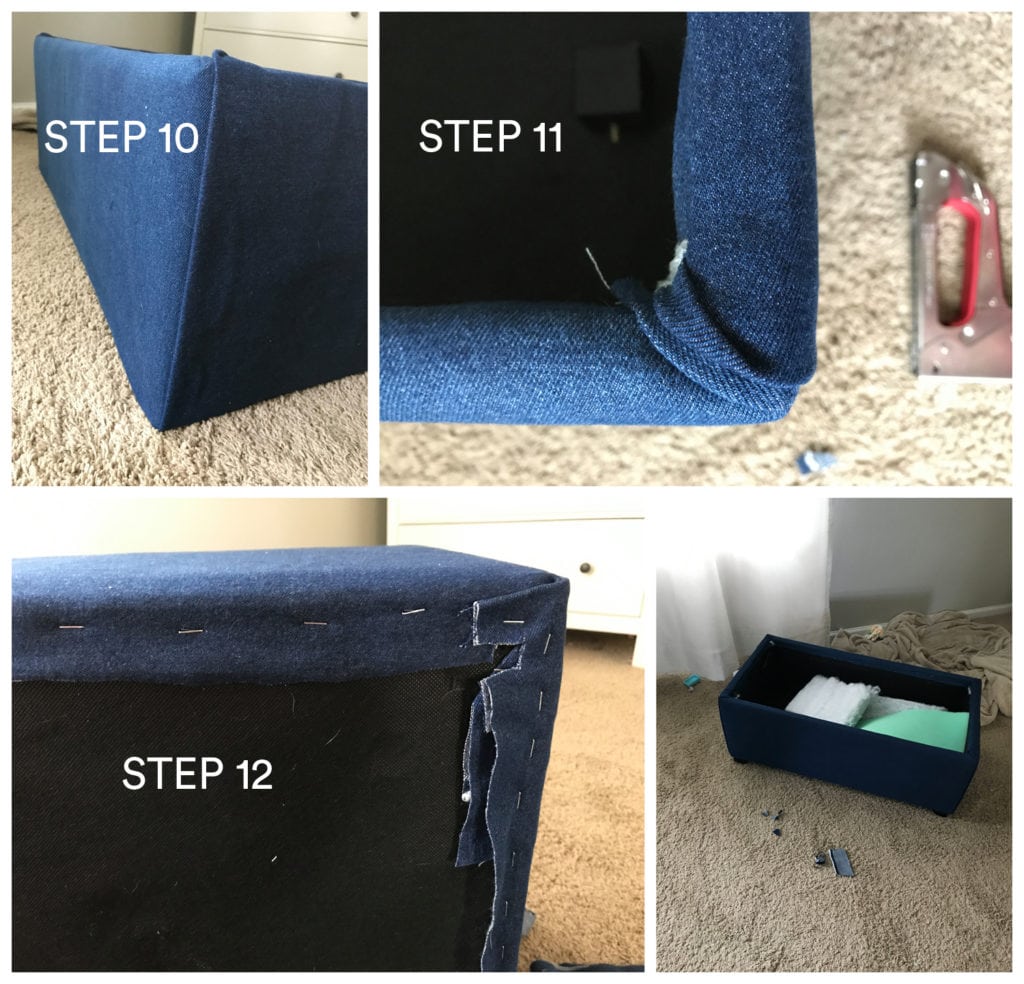 no sew storage ottoman upcycle - The Everyday Mom Life