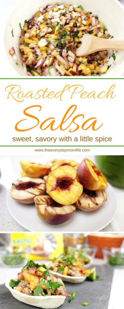 Roasted Peach salsa and Carnitas for football appetizers with Old El Paso - The Everyday Mom Life 