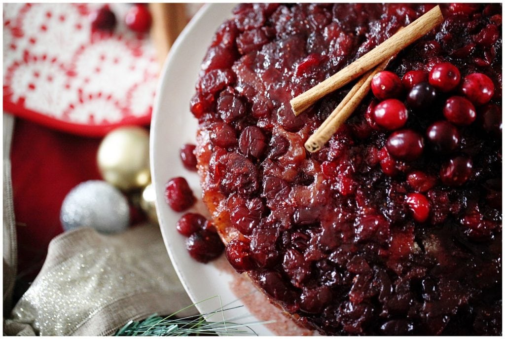 Cranberry Upside Down Cake - The Everyday Mom Life