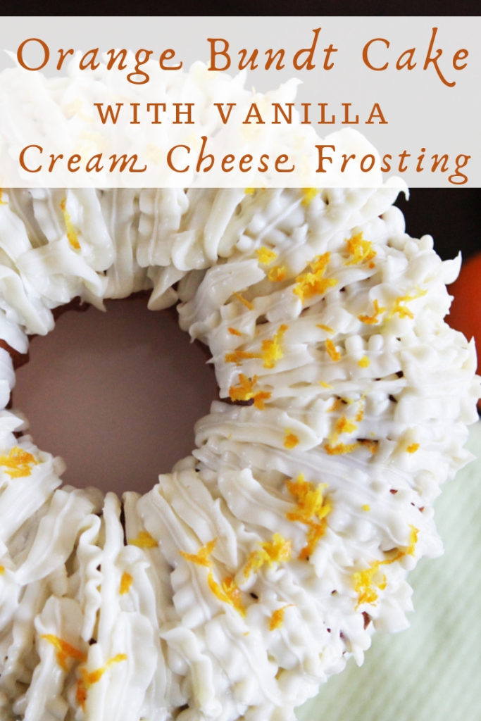 Orange Bundt Cake with Vanilla Cream Cheese Frosting