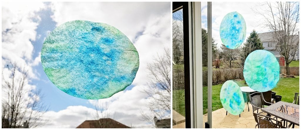 Planet earth coffee filter craft - The Everyday Mom Life