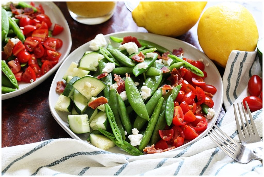 Sugar Snap Pea Salad with Lemon Vinaigrette 