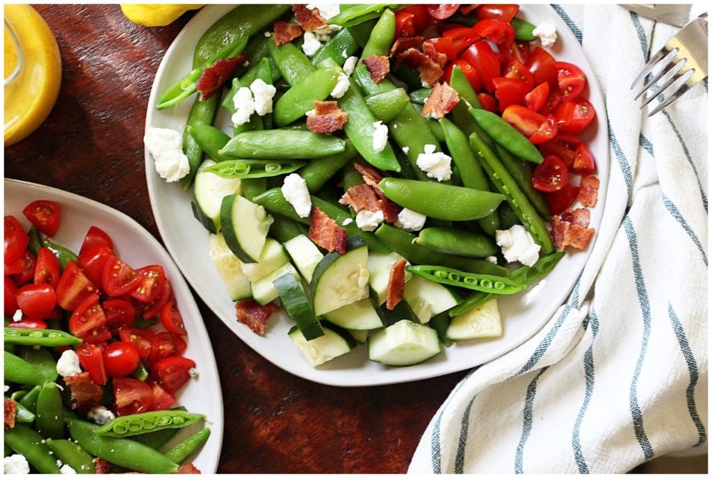 Sugar Snap Pea Salad with Lemon Vinaigrette 
