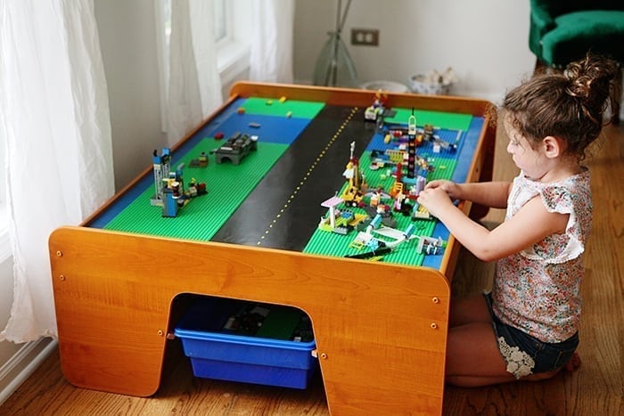 How To Turn An Old Train Table Into An Amazing DIY Lego Table