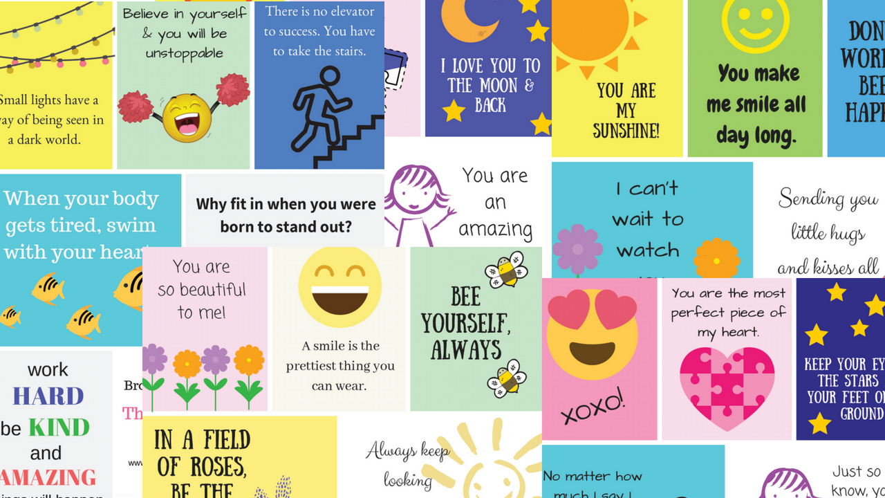 motivational lunch box notes