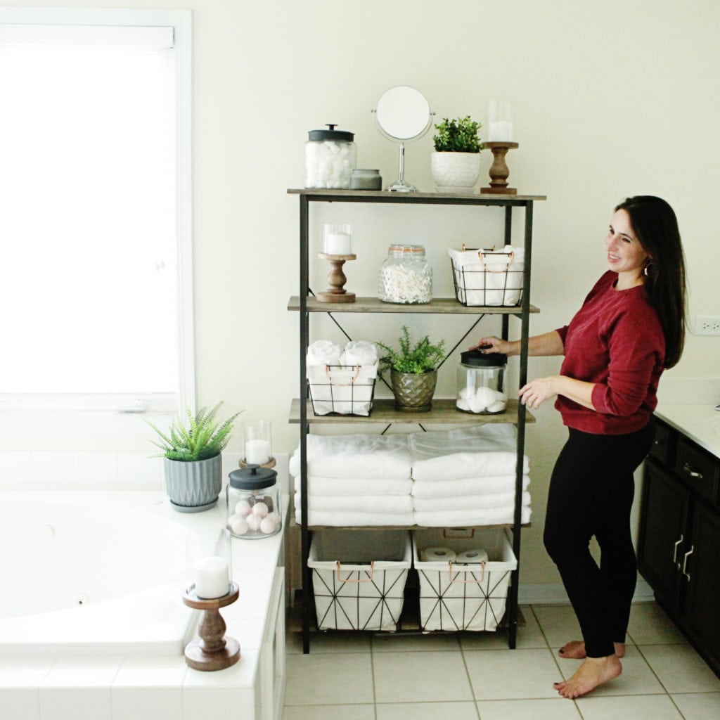 make bathroom storage beautiful - The Everyday Mom Life