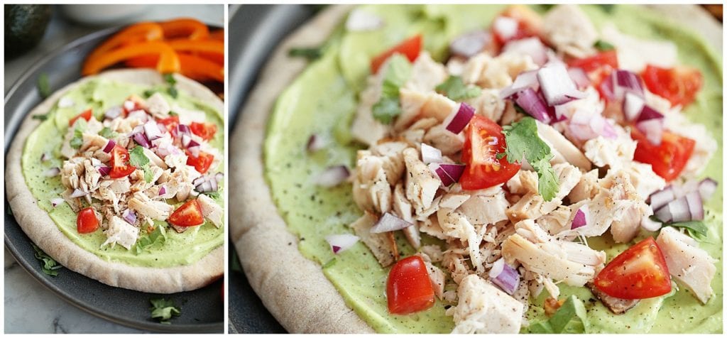 Chicken pita with avocado spread - The Everyday Mom Life