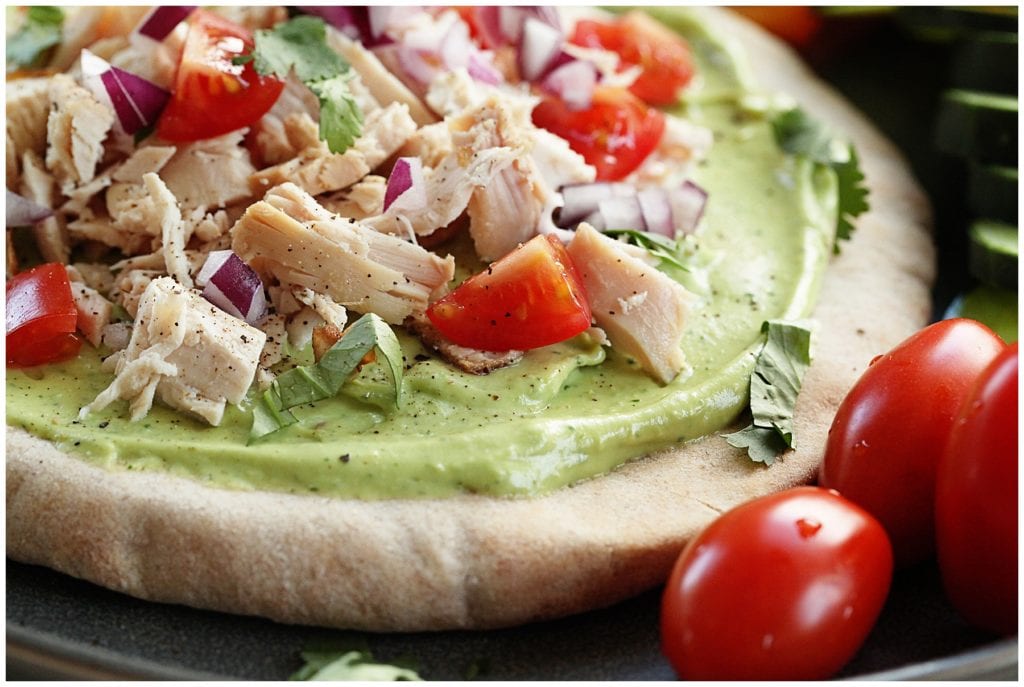 Chicken pita with avocado spread - The Everyday Mom Life