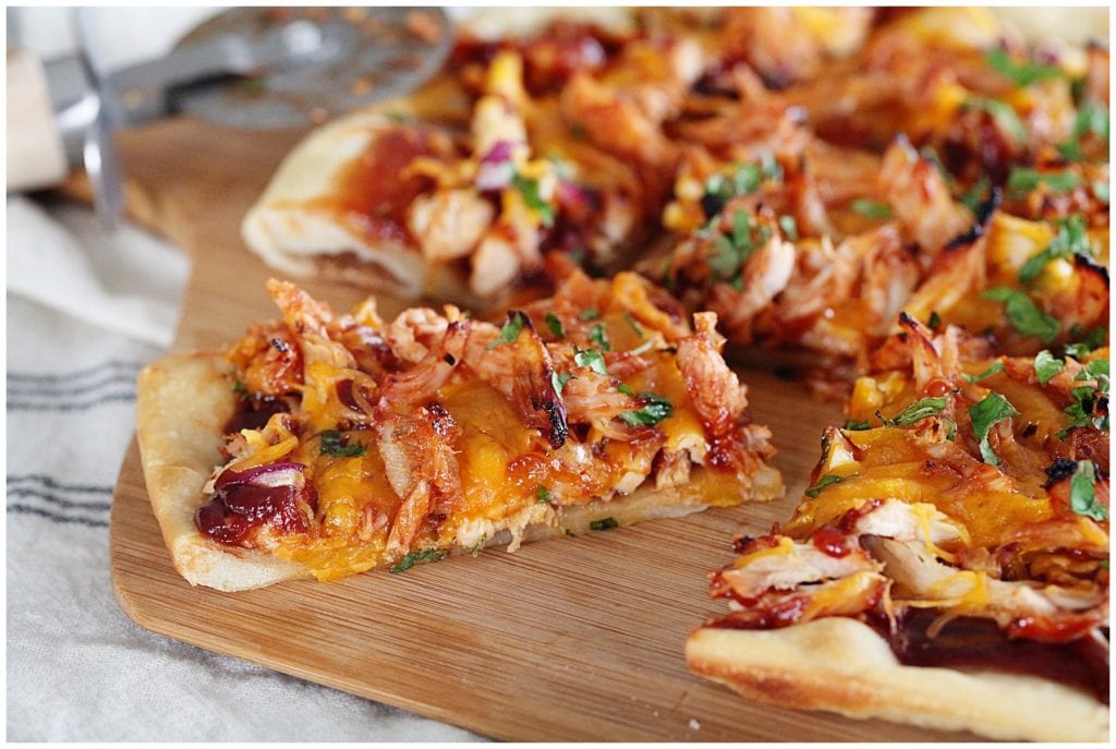 barbecue chicken pizza - The Everyday Mom Life