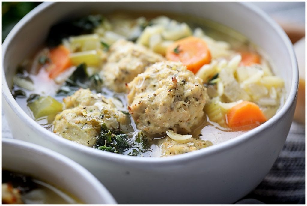 Lemon Orzo Soup with Chicken Meatballs Lemon Orzo Soup with Chicken Meatballs