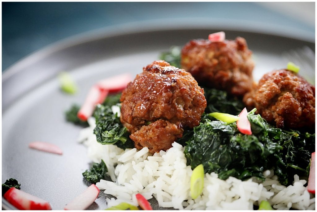 Soy Glazed Pork Meatballs
