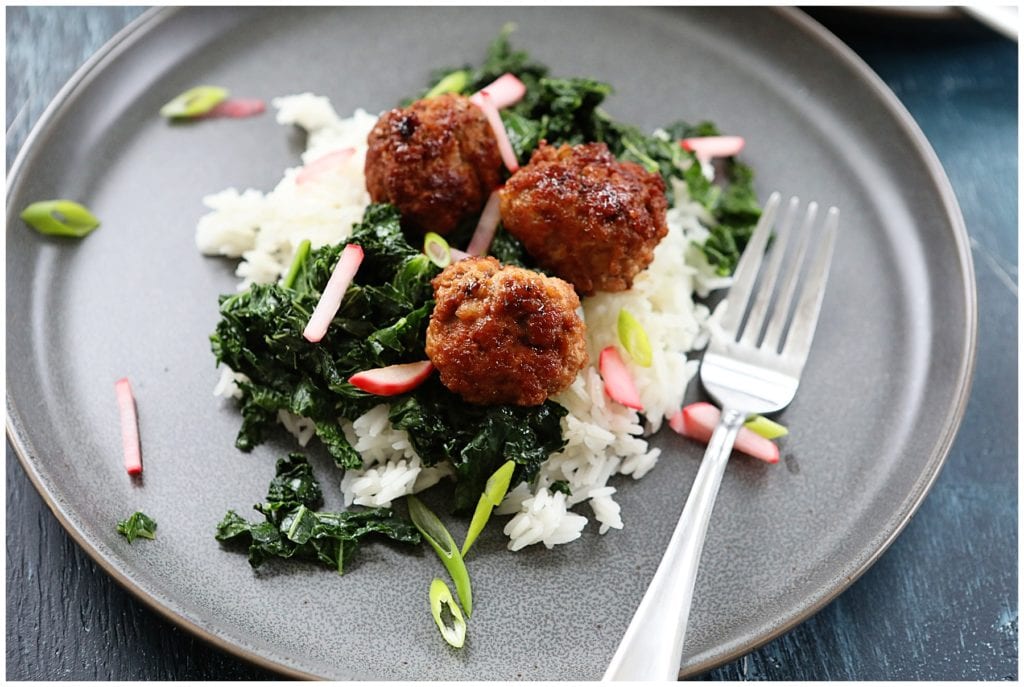 Soy Glazed Pork Meatballs