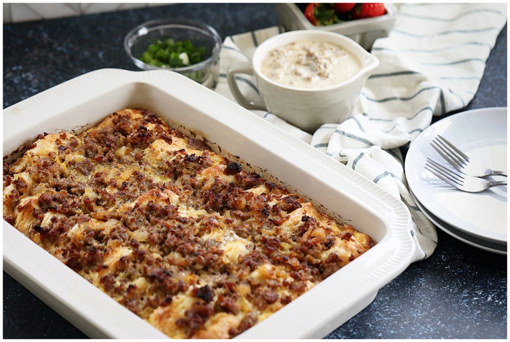 Sausage Biscuits and Gravy Casserole Sausage Biscuits and Gravy Casserole