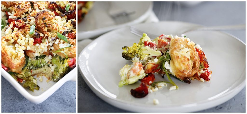 Vegetable Croissant Breakfast Casserole Vegetable Croissant Breakfast Casserole