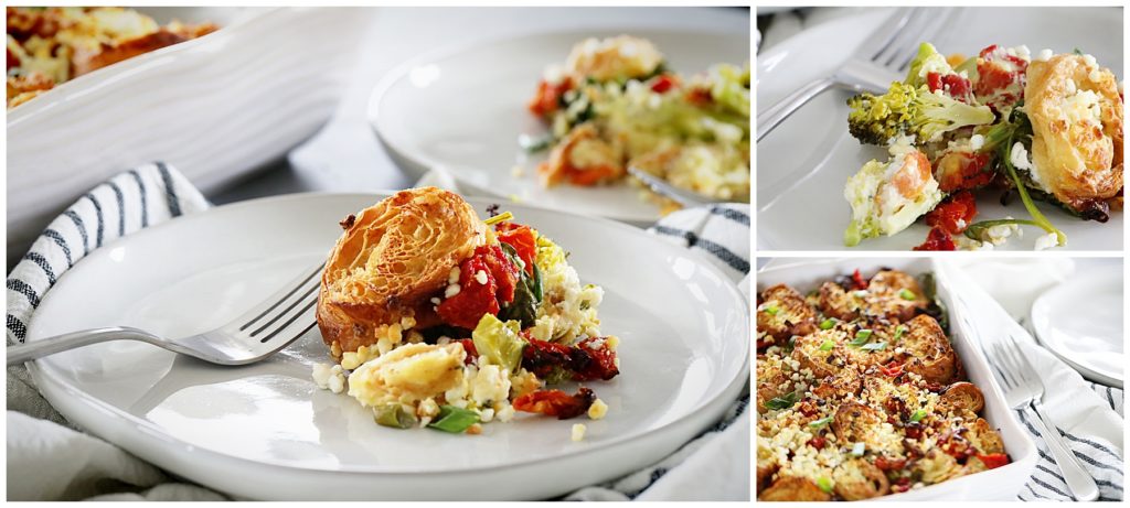 Vegetable Croissant Breakfast Casserole Vegetable Croissant Breakfast Casserole