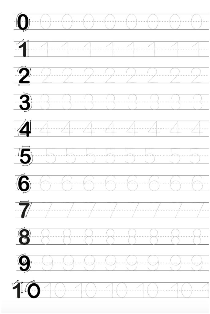 Free Printable For Tracing Letters & Numbers