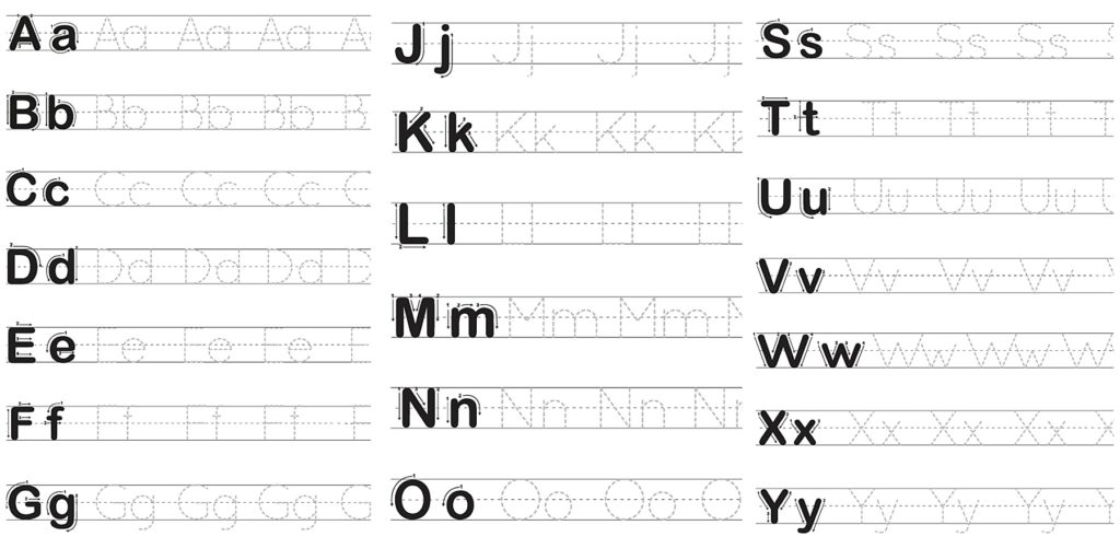 Free Printable For Tracing Letters & Numbers