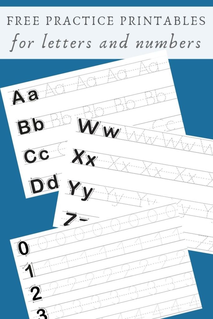Free Printable For Tracing Letters & Numbers Free Printable For Tracing Letters & Numbers