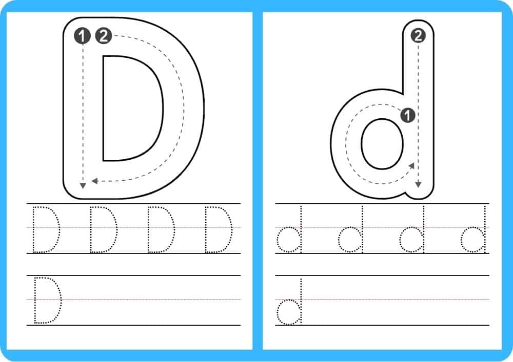 Printable Worksheets For Tracing Letters & Numbers