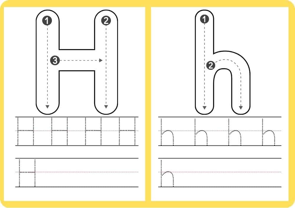 Tracing Letters H