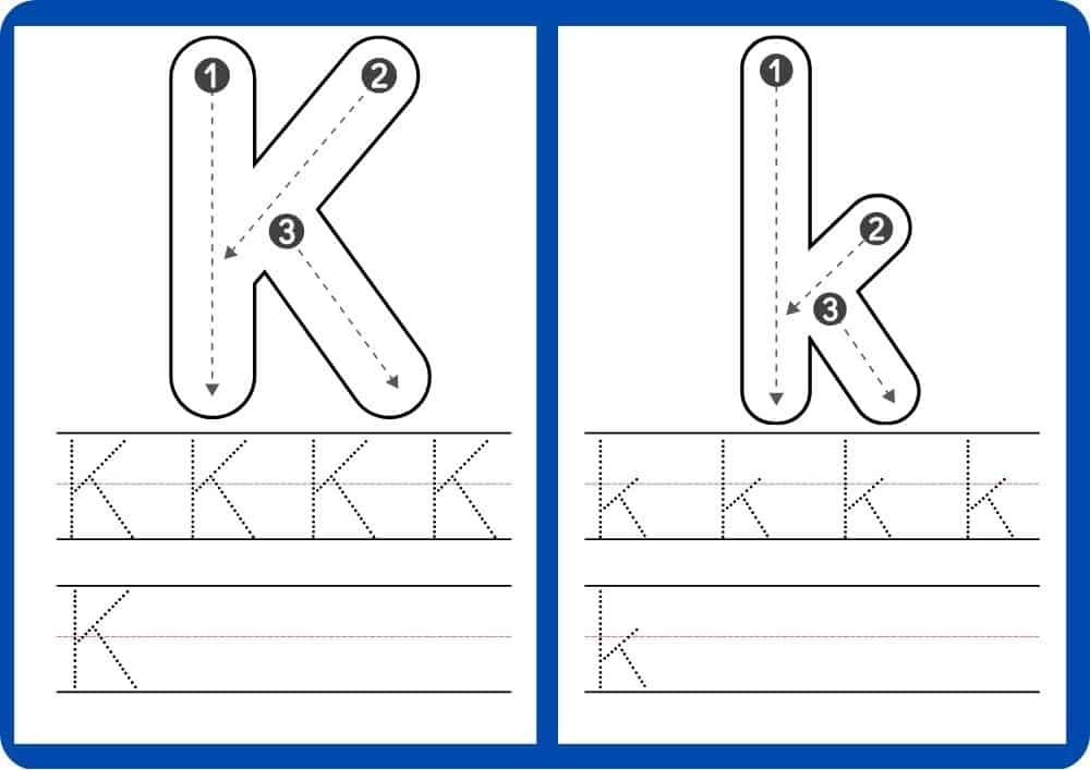 Tracing Letters K