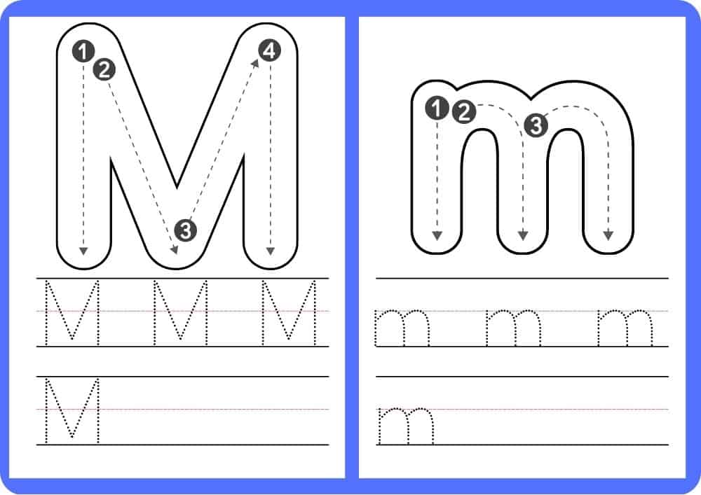 Tracing Letters M