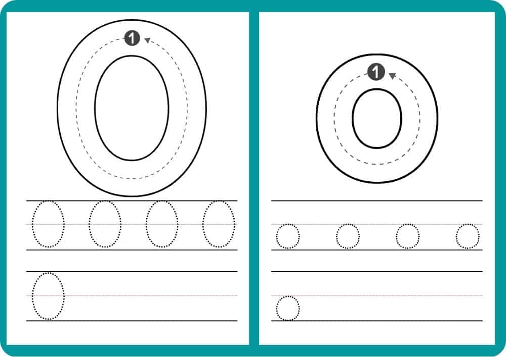 Tracing Letters O