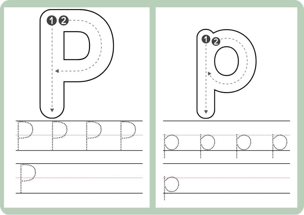 Tracing Letters P