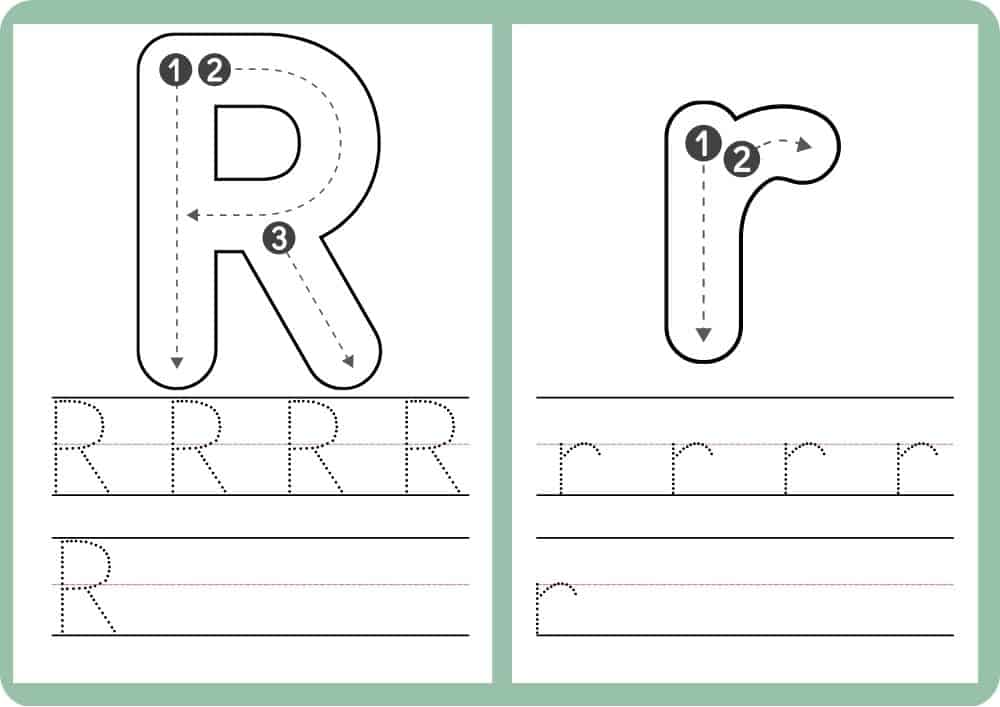 Tracing Letters R