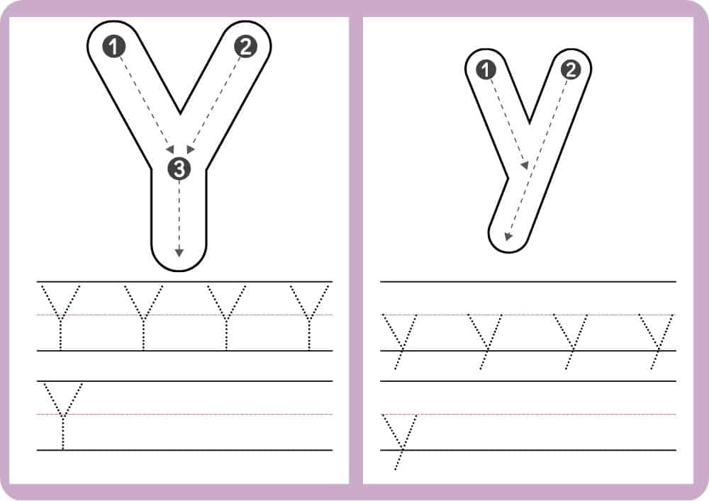 Tracing Letters Y