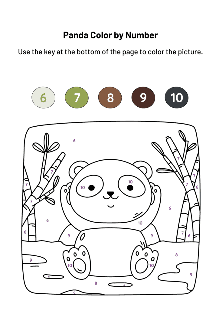 Panda Color by Number