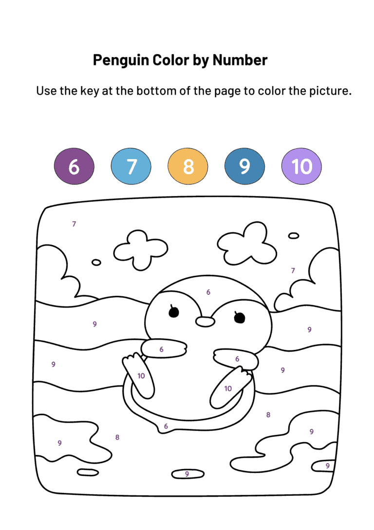 20 Free Printable Color By Number Pages
