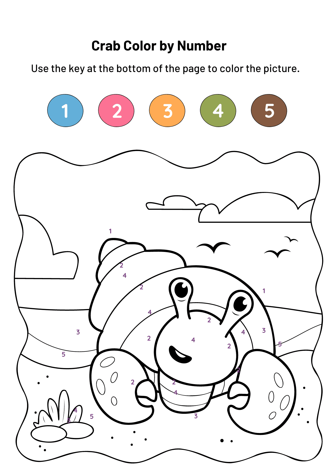 20+ Free Printable Color by Number Pages