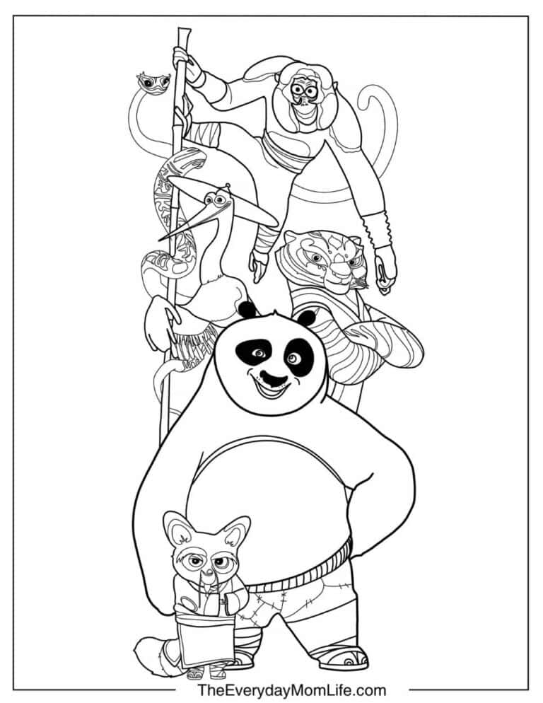 30 Free Printable Kung Fu Panda Coloring Pages