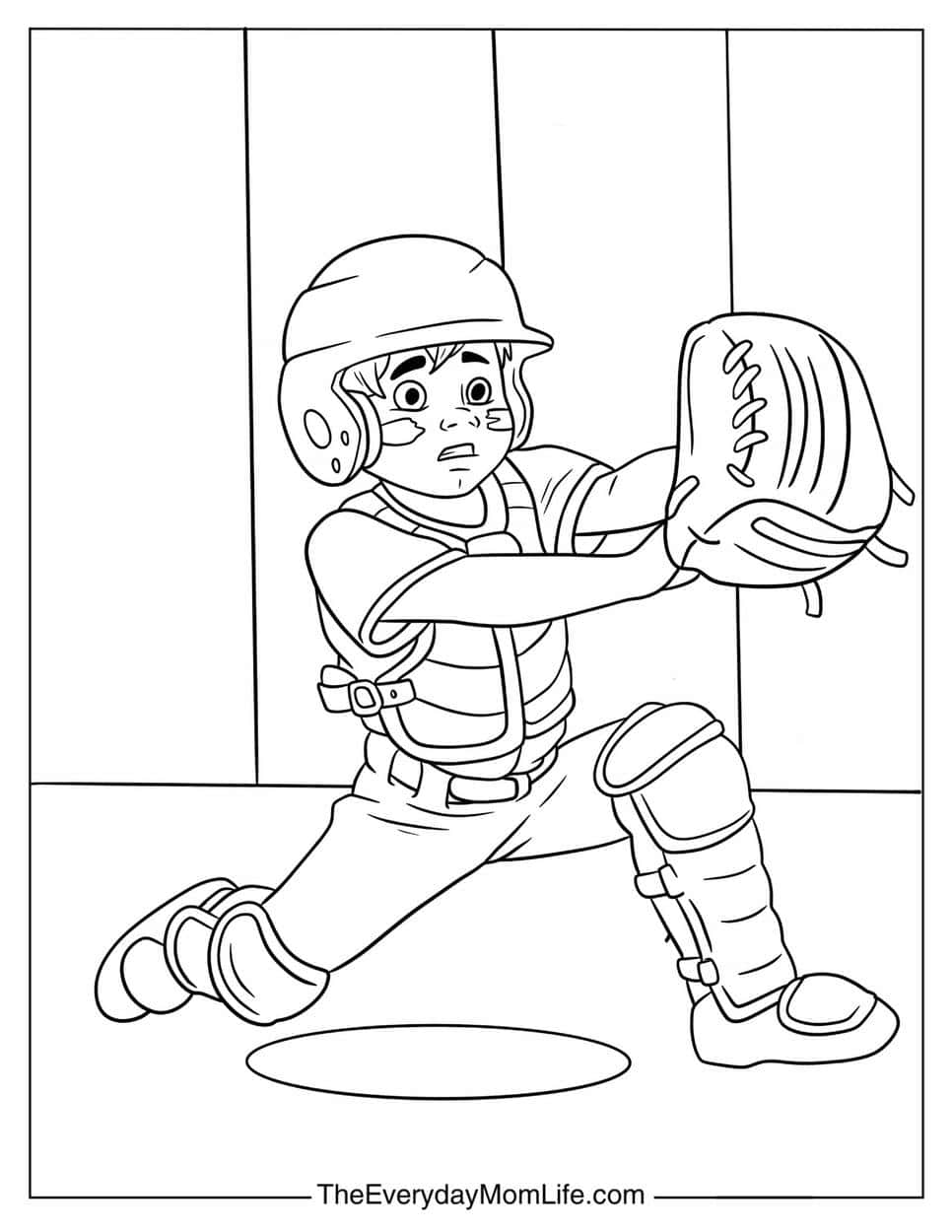 PDF Printable Baseball Coloring Pages - The Everyday Mom Life